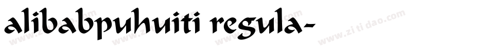 alibabpuhuiti regula字体转换